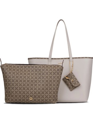 Nautica Kadın Omuz Çantası A.gri-Vizon CN7735T – Günlük Şık Tasarım, Hafif ve Kullanışlı