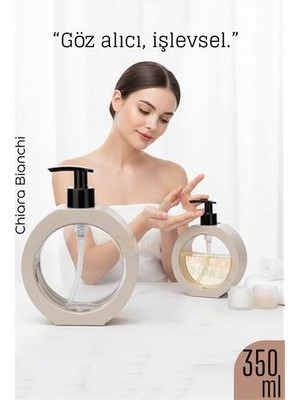 Ethab Ticaret Sıvı Sabunluk – Bej Renk 350 ml  Modern Tasarım  - GL002V-7MP071