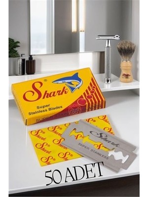 Ethab Ticaret Hsnet Shark 50 Adet Paslanmaz Çelik Tıraş Jileti - GL002V-7LI3T8