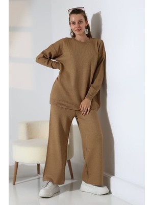 Molly Nelly Kadın Triko Uzun Pantolon Kazak Kışlık Takım