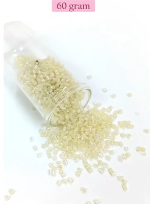 Just Cheap Store Kesme Cam Boncuk 2mm - 60 Gram - Şeffaf Krem - BNC387
