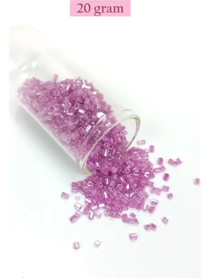 Just Cheap Store Kesme Cam Boncuk 2mm - 20 Gram - Şeffaf Eflatun -BNC311