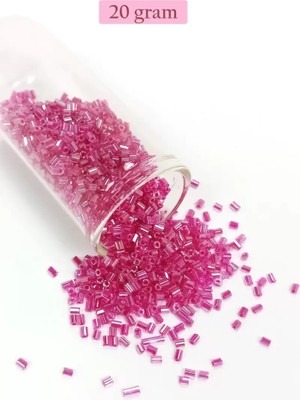 Just Cheap Store Kesme Cam Boncuk 2mm - 20 Gram - Şeffaf Pembe -BNC334