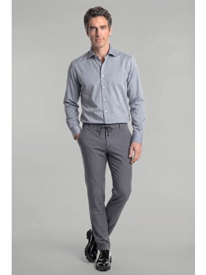 Bisse Erkek Regular Fit Pamuk Cepsiz Gri Gömlek GMKLS1BI224003_D55