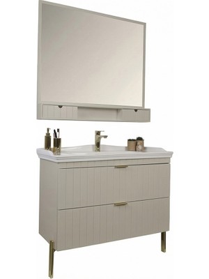 Kobos Noble 100 cm Banyo Dolabı Seti Luna