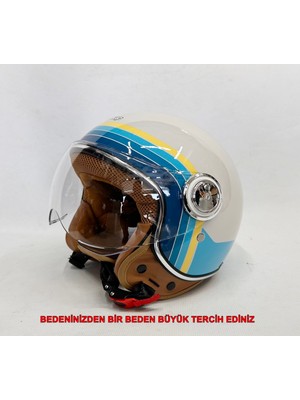 Nero Tk-06 Şefaf Vizörlü Yarım Açık Kask Parlak M1
