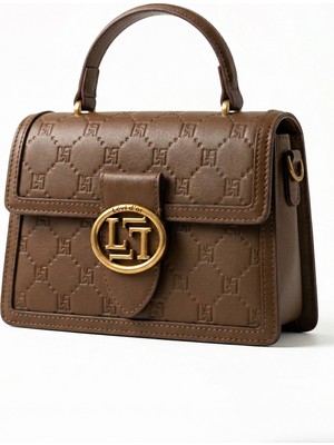 Lale Butik Levidor Ek Askılı Sert Deri Çanta 930395 Kahverengi