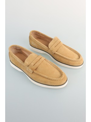 Bisse Erkek Süet Loafer Camel Ayakkabı AYK25Y25004_D70