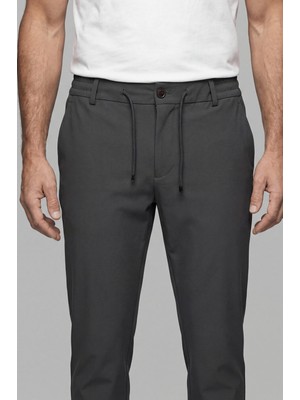 Bisse Erkek Lastikli Bağcıklı Spor Jogger Haki Pantolon PNS25K25202_D49