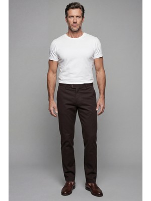 Bisse Erkek 4 Cepli Kahve Klasik Pantolon PNS25K25205_D11