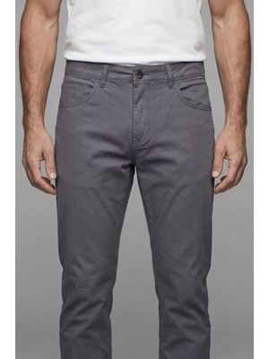 Bisse Koyu Gri Pamuk 5 Cepli Spor Erkek Pantolon PNS24Y24109_D56
