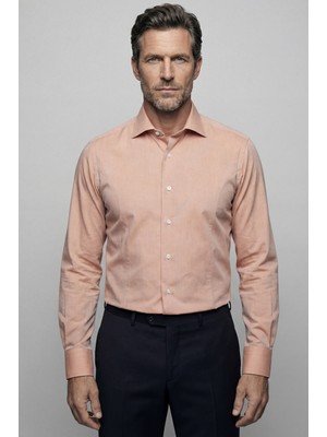 Bisse Erkek Regular Fit Pamuk Cepsiz Turuncu Gömlek GMKLS1BI224003_D22