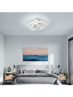 PremiumPort Renkli Kare Hol, Antre ve Yatak Odası Için Modern LED Avize