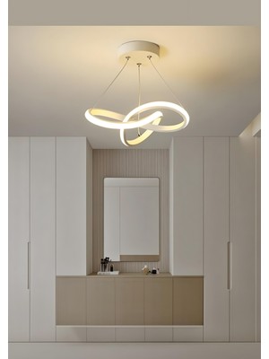 PremiumPort Modern Beyaz Sarkıt LED Avize, Salon ve Mutfak Için Şık Aydınlatma