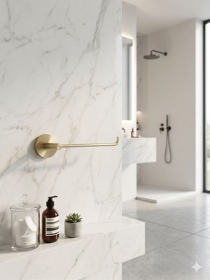 Atölye Asya Lüks Pirinç Tuvalet Kağıtlığı - Minimalist Altın Serisi