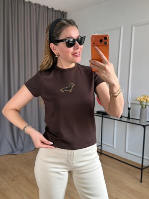 Size Özgü Kahve Dog Tshirt
