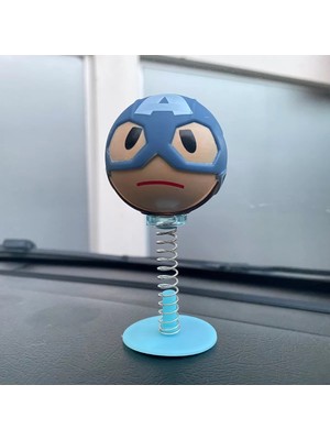 Midas Toptan Home Kaptan Amerika Sallanan Kafa Zıp Zıp Marvel Lisanslı