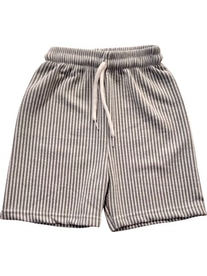 MG Mini Giyim Çocuklar Için Streç Bel Çizgili Şort