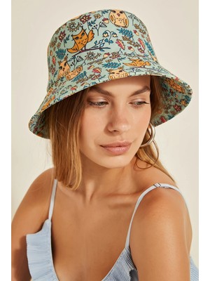 Katia & Bony Kadın Baykuş Desenli Basic Şapka