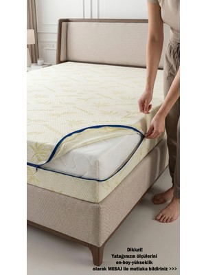 Artex Kılıf Bamboo 150X200 Yatak Kılıfı Koruyucusu Örtüsü Fermuarlı Kapitone Fit Zippered Mattress Cover