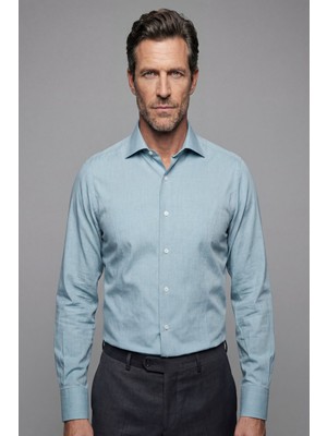 Bisse Erkek Regular Fit Pamuk Cepsiz Yeşil Gömlek GMKLS1BI224003_D47