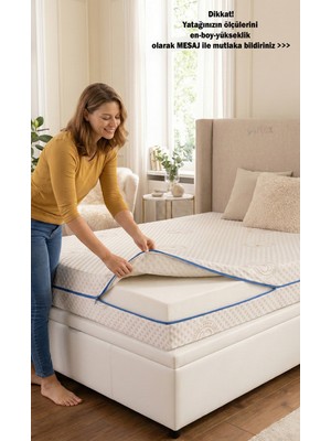 Artex Cotton Premium Fermuarlı Yatak Kılıfı 80X190 Koruyucusu %100 Pamuklu Kılıf Kapitone Tek Kişilik