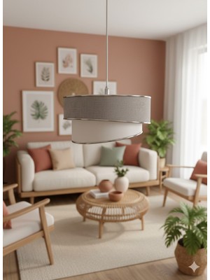 PremiumPort Modern Kumaş Galaksi Pasta Avize, Yatak ve Çocuk Odası Için Şık Aydınlatma