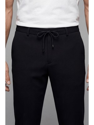 Bisse Siyah Jogger Cepli Erkek Lastikli Spor Pantolon PNS25K25203_D99