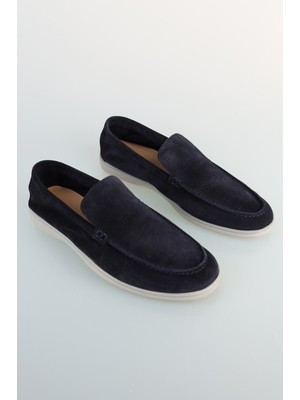 Bisse Erkek Süet Loafer Lacivert Ayakkabı AYK25Y25003_D39