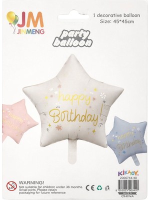 Vipfoni Happy Birthday Yıldız Folyo Balon