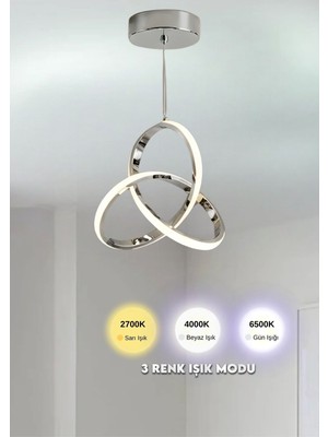 PremiumPort Şık 4 Renkli Sarkıt Ledli Avize, Modern ve Zarif Tasarım