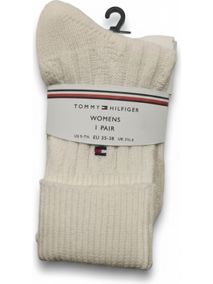 Tommy Hilfiger Th Women Sock 1p Fol Kadın Beyaz Çorap - S701236462002