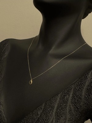 Altın Damla Taşlı Kolye