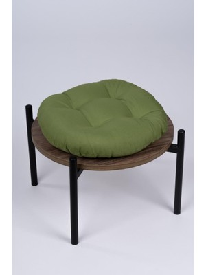 Altınpamuk Defne Yuvarlak Sandalye-Tabure Minderi 37 cm Yeşil