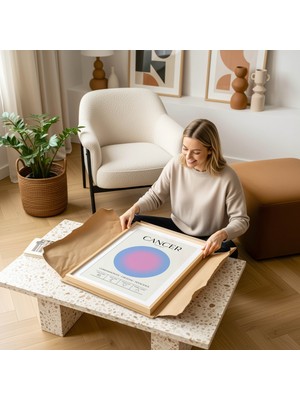 Pegziz Yengeç Burcu Astroloji Poster Modern Minimal Duvar Dekoru