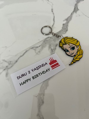 3D Tasarım Elsa Konseptli Özel Tasarım Hediyelik Anahtarlık Doğum Günü, Öğrencilere Hediyelik Set(10 Adet)