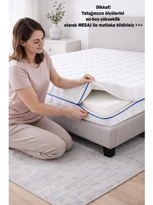 Artex Kılıf Inci 120X200 Yatak Kılıfı Koruyucusu Yatak Örtüsü Fermuarlı Kapitone Zippered Mattress Cover