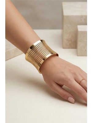 Petek Aksesuar Metal Kanallı Geçme Şerit Bileklik