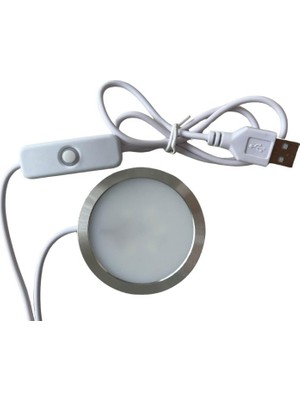 Dc 5V Alüminyum Kasalı USB Anahtarlı Kablolu LED Kit 60*8mm Beyaz