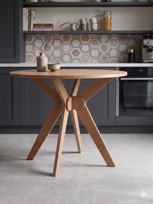 Seven Madame Home Yuva Yuvarlak Masa | %100 Mdf | 90X90X75 cm | Mutfak ve Oturma Odası