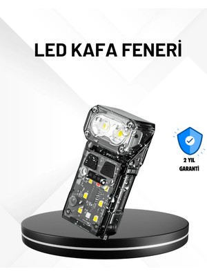 Ucuz Tekno Sensörlü LED Kafa Feneri Şarj Edilebilir Manyetik Eller Serbest