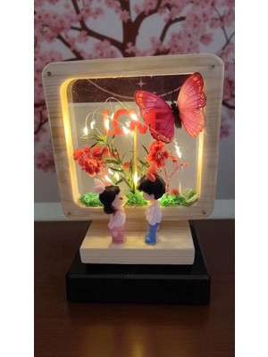 Famemus Accessory Işıklı Love Yazan Sevgililer Gününe Özel Biblo Boyut 17CM*14CM