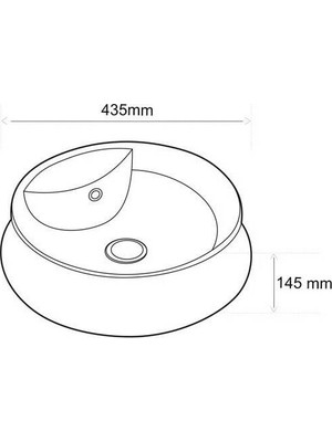 Lena - Tezgah Üstü Porselen Lavabo Rose Outlet - E-4045-1-