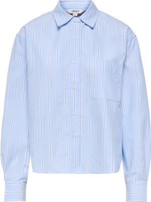 Only Onlelowen Ls Strıpe Shırt Wvn Ex Kadın Blue Gömlek - 15380467