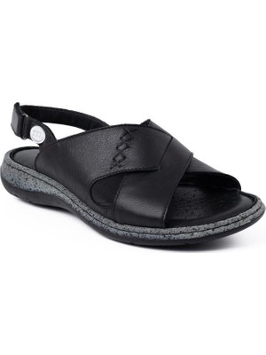 Mammamia 2425 26YS Hakiki Deri Kadın Günlük Sandalet