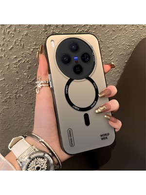 HONTINGA Vivo X300 ile Uyumlu Kılıfı Silikon Kenar Sert Arka Düşüme Önleyici Basitlik Anti Düşme Kamera Korumali Yaratıcı Desen Telefon Kılıfı Kadın ve Erkek Için Uygundur K1-0841