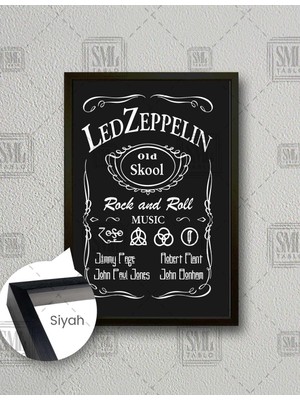 SML Tablo LED Zeppelın Old Skool Rock And Roll Muzik Sanat Dekor Dikey Çerçeveli Kanvas Tablo