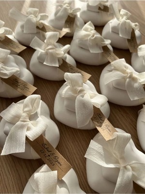 Çağıl Candles 10 Adet Kişiye Özel Kalp Kutu Mum Hediyelik – Nişan Nikah Hediyesi – Dekoratif Kokulu Mum