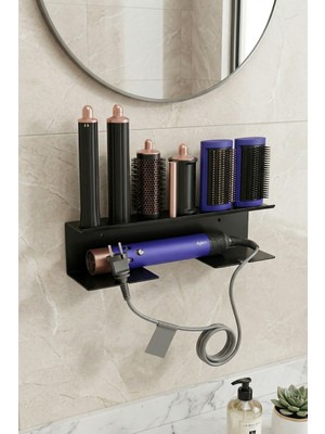 Grandmix Dyson Airwrap Uyumlu Premium Metal Duvar Standı Saç Şekillendirici Organizeri