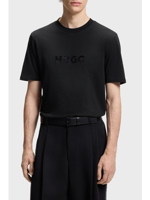Hugo Pamuklu Regular Fit Logolu Bisiklet Yaka T Shirt Erkek T Shirt 50557437 001